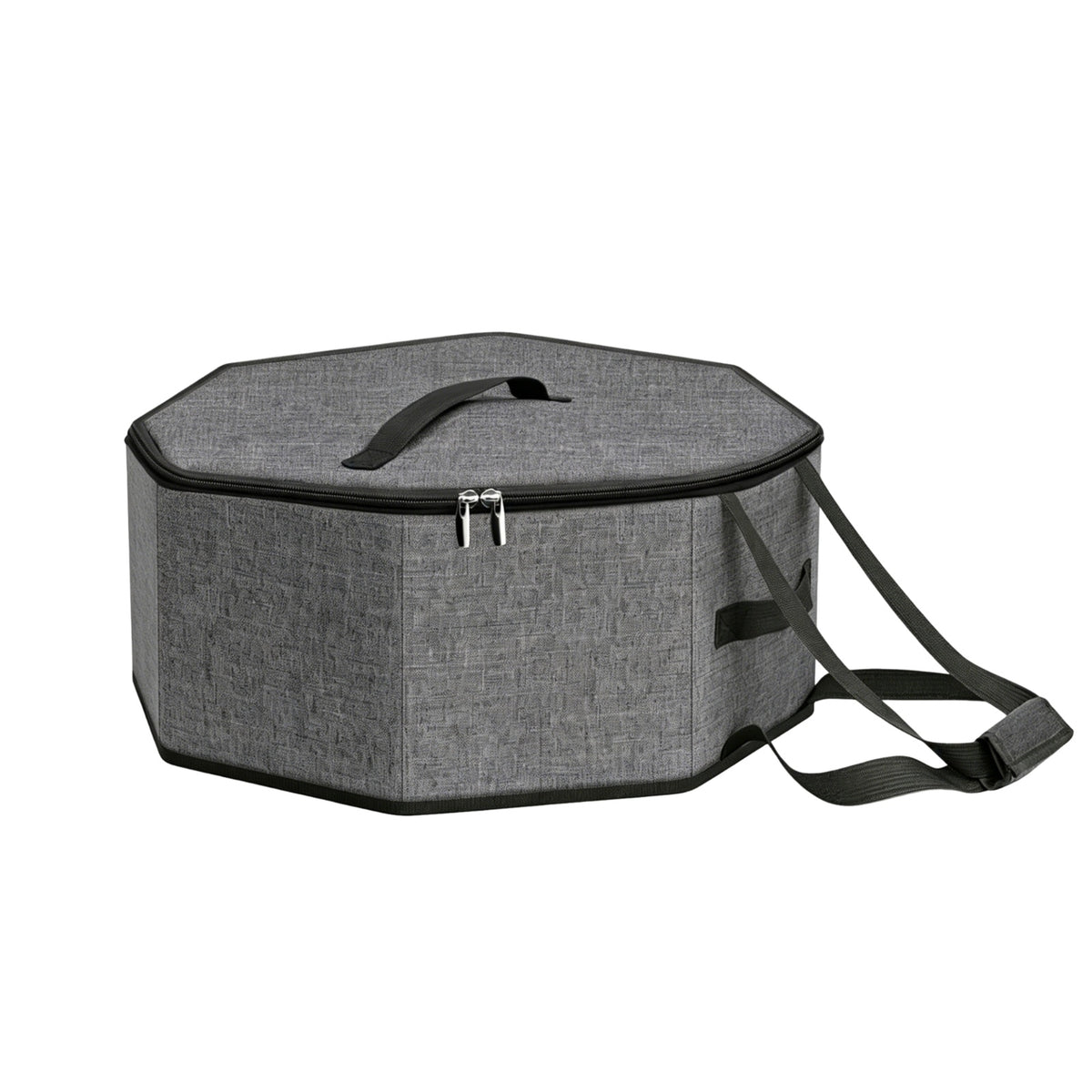 Octagonal Hat Box Zippered Octagonal Hat Carrier Strong Handles