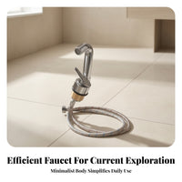 Single-Lever Faucet with Braided Hose