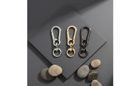 Zinc Alloy Figure 8 Carabiner Keychain Coil Loaded Swivel Snap Hook Key Key Holder Electroplated Finish Metal Belt Loop Key Holder for Men, Car