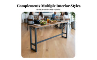 Built-in Footrest Bar Table and Stool Set Sturdy Construction Retro Cafe Chair Space-Saving Industrial Bar Stool Easy Assembly for Business Owners, Apartment Dwellers, Homeowners, Restaurant, Milk Tea Shop, Living Room, Home