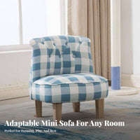 Button-Tufted Mini Sofa Cute Design kids' Furniture Rolled Arms for Girls, Boys
