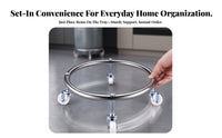 Gas Cylinder Stand with Wheels | Heavy-Duty Stainless Steel Frame, Thickened Wear-Resistant Structure, Gas Cylinder Trolley, for Kitchen