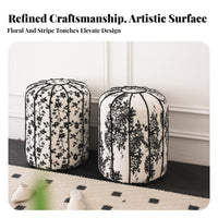 Vanity Stool Multi-Functional Woven Top Vanity Stool sturdy Wood Frame for Adults