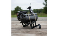 Folding Tail Luggage Rack Aluminum Build Sliding Rear Luggage Rack Matte Rear Carrier Bracket for Motorcycle Riders