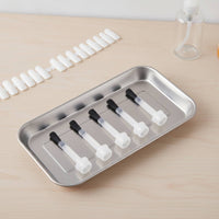 50 Pieces Replacement Nail Brush Head Detachable Nail Brush Head with Flat Bristles Brushes Translucent Applicator