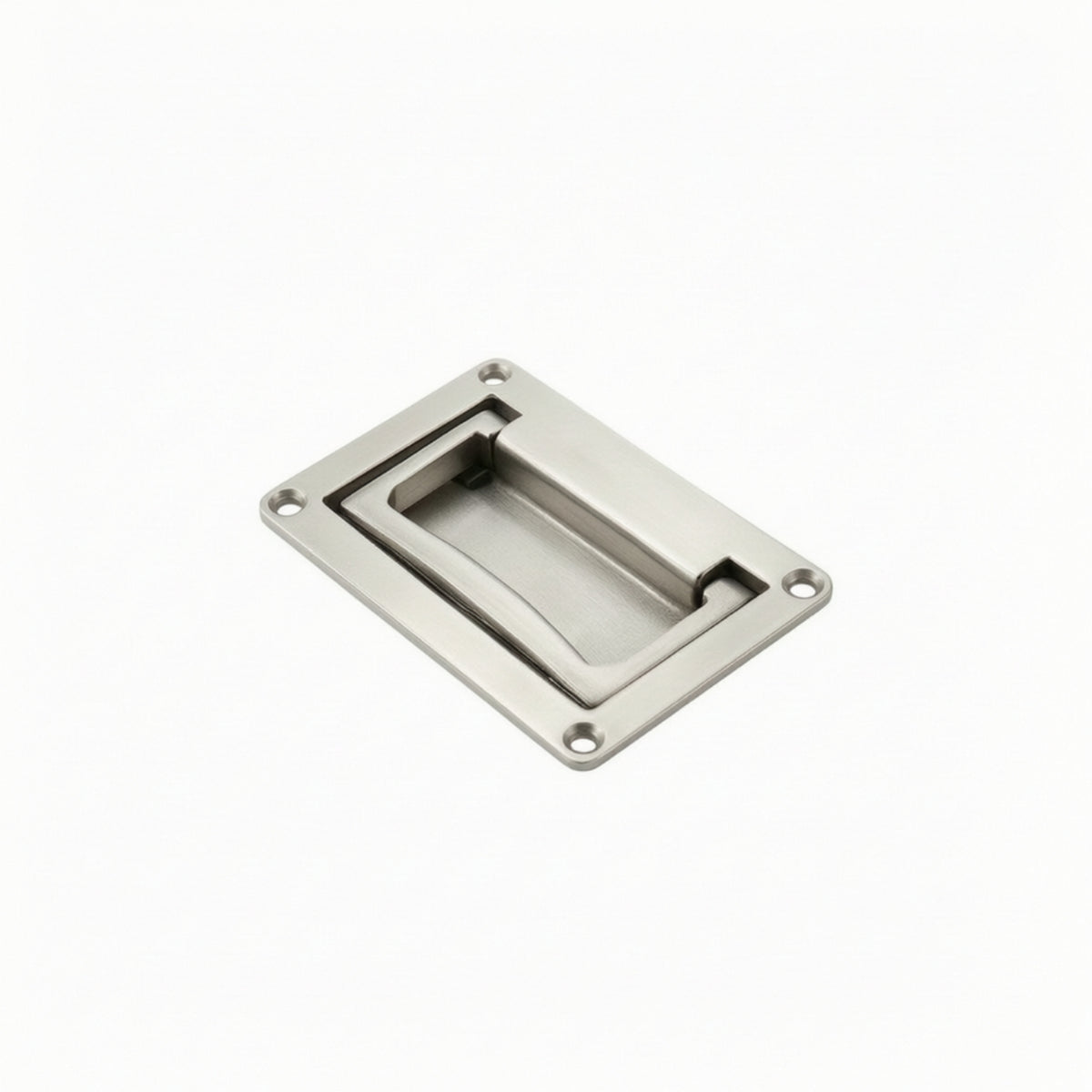 Stainless Steel Recessed Handle with Fold-down Grip Concealed Recessed Pull Handle Rectangular Hardware Slimline for Toolbox, Cabinet, Enclosure