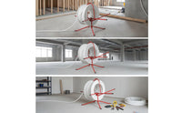 Rotating Underfloor Heating Pipe Dispenser Long-Lasting Pipe Dispenser with Foldable Frame Strong Free-Standing for Installers