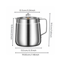 Stainless Steel Oil Pot Large Capacity Culinary Oil Container Easy to Clean Culinary Oils Storage Can Kitchen