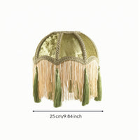 Lampshade with Fringe Vintage Lampshade with Tassels Court-Style for Cafe