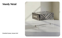 Curved Framed emphasize Table Light Luxury & aesthetic Nightstand Space-Saving for Living Room