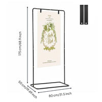 Wedding Sign Holder Simple Setup Assembly Metal Welcome Sign Stand Heavy Duty Rectangular Poster Display Frame for Couples, Birthday Party