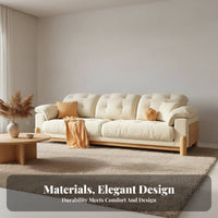 Wooden Frame Cumulus Settee Japanese design Sofa Small Space accommodating Living Room Furniture for Apartment Dwellers, Homeowners, Studio Flat, Home, Office