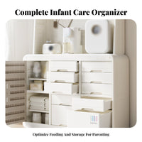 Feeding Station Hutch Large Capacity Baby Organizer Multi-Functional Easy Installation for Bedroom, Closet