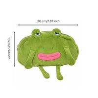 Frog Writing Instrument Case Cute Creature Design Zipper Pen Bag Desktop