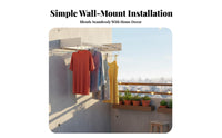 Retractable Wall-Mounted Drying Hanger Easy Installation Clothes Airer