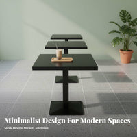 Circular Table and 2-Chair Set Sturdy Construction Cafe Seating Modern Design Space-Saving for Restaurant Owners, Coffee Shop