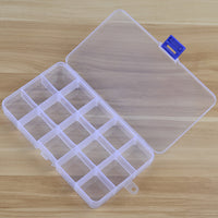 15-Grid Detachable Transparent Plastic Fishing Lure and Tackle Box