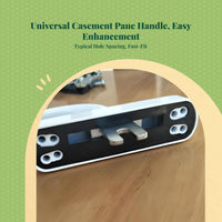 Aperture Handle, Aluminum Alloy Casement Lock, Wear-Resistant, Easy to Install, Suitable for Home & Office Use
