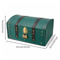 Wooden Treasure Chest with Arched Lid Rustic Wooden Treasure Chest with Locking Latch Arched Storage Box for Collectors
