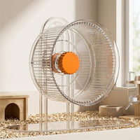 Silent Hamster Wheel and 12cm Hamster Wheel with Stand, Gerbil Wheel for Small Breeds, Exercise Toy for Dwarf Hamsters