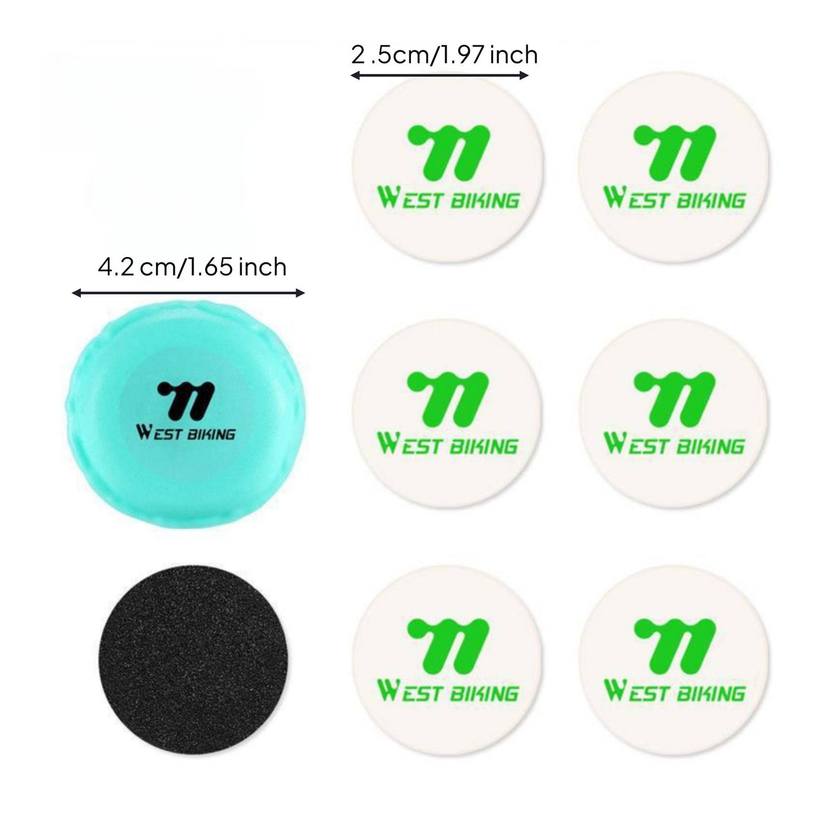 Includes Storage Case Glueless Bike Tire Repair Kit Easy to Use Self Puncture Repair Piece Long-Lasting Materials for Mountain Bikers