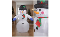 Christmas Inflatable Snowman Freestanding Snowman with Red Hat Holiday Display Oversized Festive for Families, Yard, Indoor