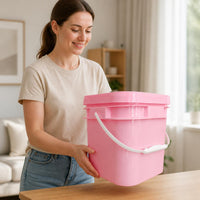 Thickened 5L Square Plastic Bucket for Washing Powder, Pet Food, and General Storage