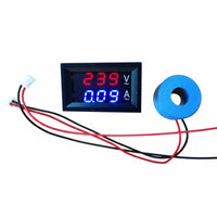 Easy Installation Double Display Voltage Current Meter Digital AC Volt Amp Meter for DIY Enthusiasts