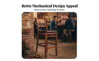 Adjustable rotating Bar Stool utilitarian aesthetic Counter Chair Built-in Footrest With rearrest for Adults, Pub, Restaurant