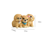 Three Pups Flower Pot Creative Design Cute Dog Succulent Planter for Balcony