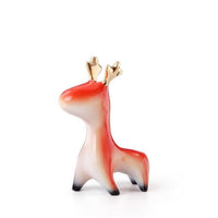 Deer Figurine Decorative Deer Statue Compact Tabletop Figurine with Antlers for Bookshelf