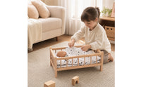 Wooden Doll Bed Miniature Doll Cozy Bed Furniture for Kids, Young Children, Playroom