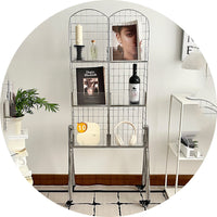 Nordic Style Iron Shelving Unit, DIY Assembly, Electroplated
