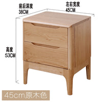 80-70-60-50-45-40-35-30-20cm宽橡木大号橡木原木大床头柜床边柜