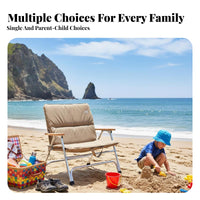 Wide Folding Camp Chair Sofadesign Comfort Camping Equipment Breathable Fabric