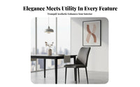 Upholstered Slim-Leg Seat Modern Look Dining Chair Minimalist Design Ergonomic Backrest for Home Residents, Adults, Living Room