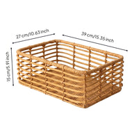 Desktop Fruit Basket Waterproof Handwoven Container Basket Look for Kitchen
