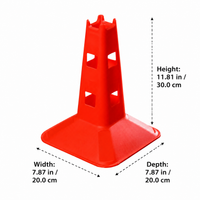 Red Square Football Training Equipment, Thickened PE Cones for Agility Training, Sports Marker Cones for Coaches