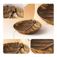 Pedestal Bowl with Floral Detail Gilded Bronze Oval Pedestal Tray Vintageopulent Metal Centerpiece Tray for Coffee Tables, Photo Shoots, Luxury Hotels