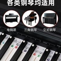 Piano Keyboard Stickers for 88 Keys, Music Notation Labels
