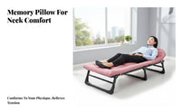 Foldable Nap Chair Space-Saving Reclining Lounger Adjustable Recline with Lock