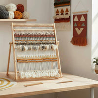 Wooden Weaving Loom Kit Polished Finish Tabletop Weaving Loom Tutorials