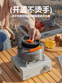原始人户外烧水壶泡茶专用露营锅具炊具明火煮水野炊茶壶野营用品