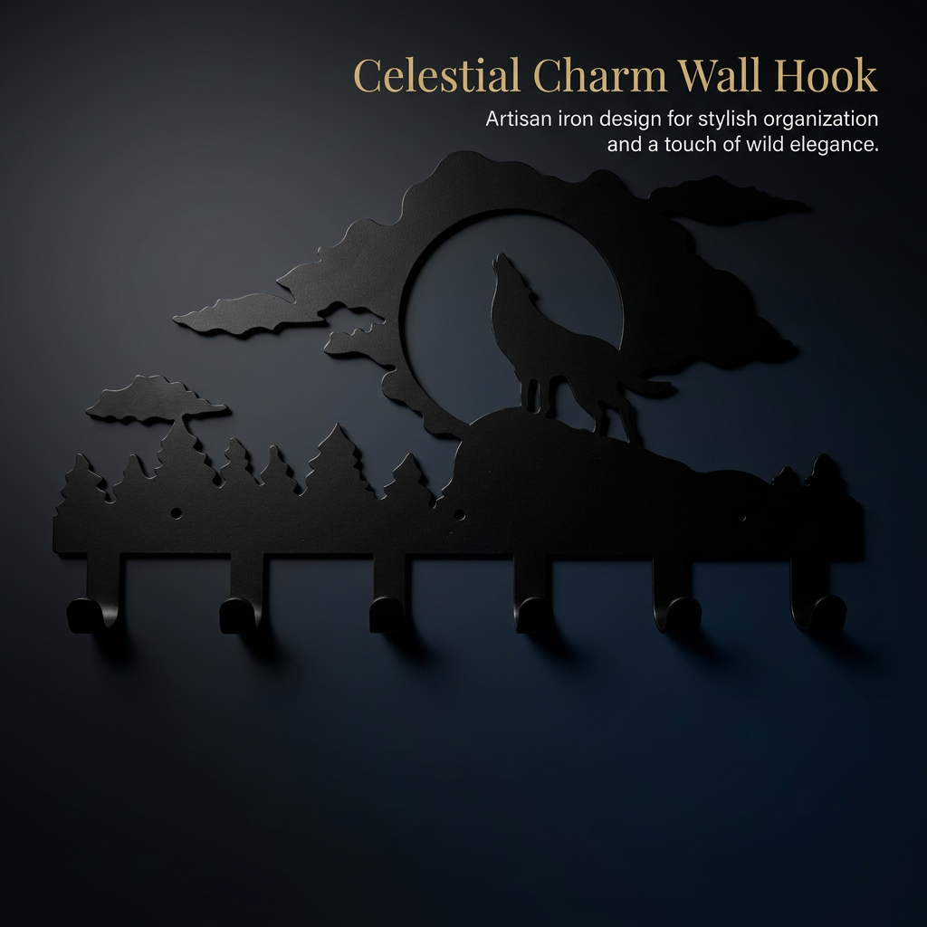 Decorative Metal Wall Hooks, Heavy Duty Iron Hooks for Entryway, Coat Hanger Hooks Wall Mounted, Artistic Silhouette Wall Art Hooks
