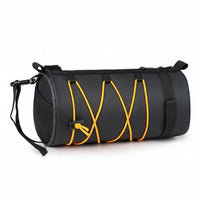 Drawstring Tube Bag Fastening Strap Mount Cylinder Bike Convenient Pouch to Carry Two-Wheeler Front Pouch for Mountain Biking, Biking