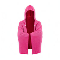 Hooded Cooling Towel Cloak Lightweight Snap-Front Towel Cloak Absorbent