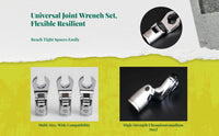 Universal Brake Line Wrench, Multi-Angle Open-End Tool, Automotive Repair, Quick Removal, precise Grip