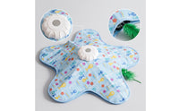 Cat Toy with Play Mat Feathered Feather Teaser Cat Toy Low-Height for Kittens