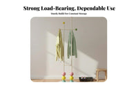 Space-Saving Unattachedstanding Coat Tree Colorful Design children's Beaded Clothes Stand Playful Garment Rack Multiple Hooks for Toddlers, Parents, Educators, Bedroom, Living Room, Playroom, Entryway