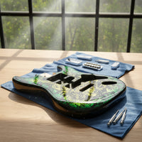 Crackle Finish Guitar Body Contoured Musical Instrument Part Glossy